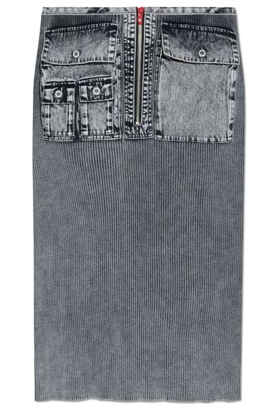 Diesel M-Meryn Knitted Midi Skirt