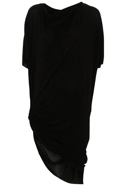 Rick Owens Edfu Draped Crewneck Dress