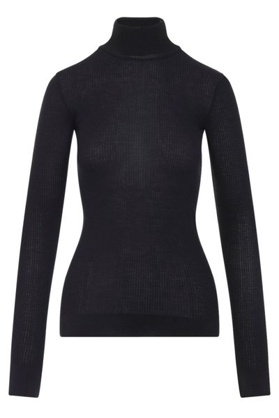 Lemaire Long Sleeve Turtleneck Ribbed Top