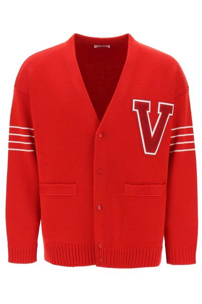 Valentino VLogo Patch Knitted Cardigan