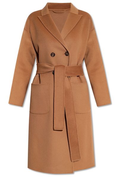Anine Bing Dylan Belted Double-Breasted Coat