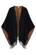 Ferragamo Double Sided Fringed Poncho