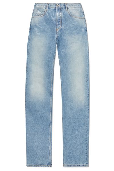 The Attico Logo Embroidered Distressed Jeans