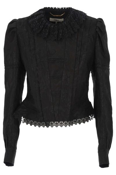Chloé Lace-Detailed Fitted Jacket