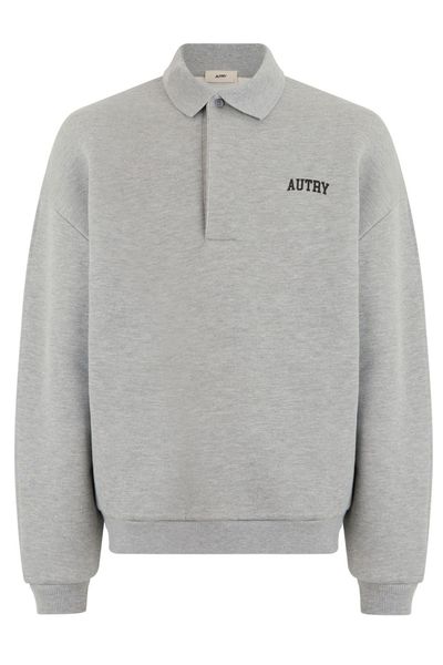 Autry Logo-Detailed Polo Sweatshirt