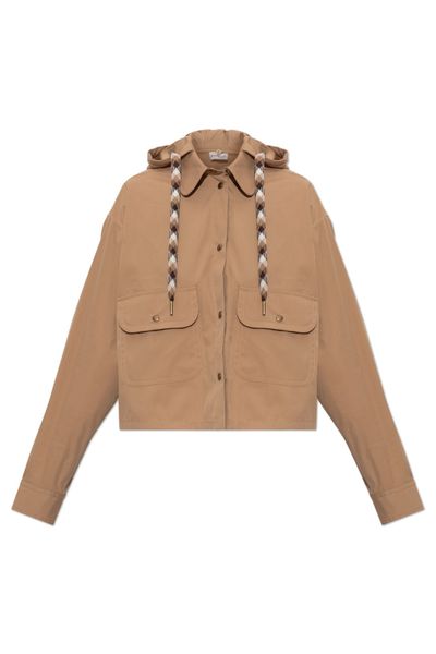 Moncler Cropped Hooded Jacket