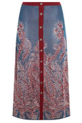 Etro Pattern-Jacquard Button Detailed Skirt