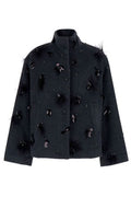 Simkhai Embellished High Neck Coat