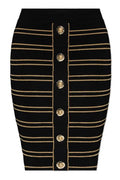 Balmain Lurex Thread Pencil Skirt
