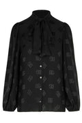 Dolce & Gabbana All-Over DG Logo Detailed Blouse