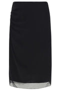 Prada Semi-Sheer Pencil Midi Skirt