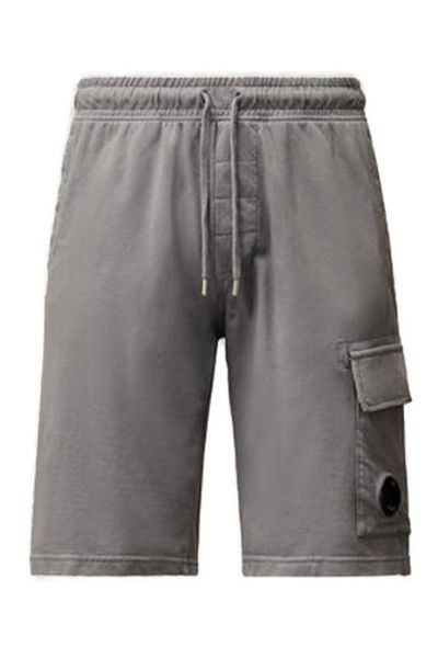 C.P. Company Lens-Detailed Drawstring Fleece Cargo Shorts