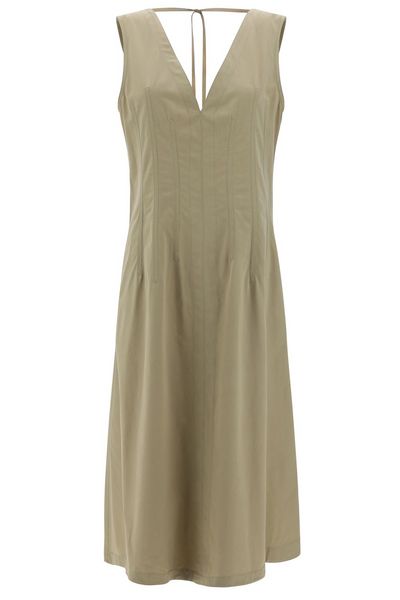 Bottega Veneta V-Neck Sleeveless Midi Dress