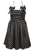 Ganni Polka-Dot Satin Mini Dress