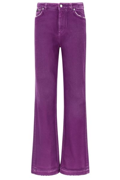 Dolce & Gabbana Logo Plaque High Waisted Pants
