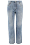 Ermanno Scervino Checked Straight-Leg Jeans