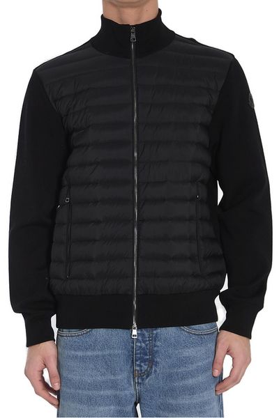 Moncler Logo Patch Knit Padded Cardigan