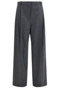 Khaite Pleated Straight-Leg Trousers