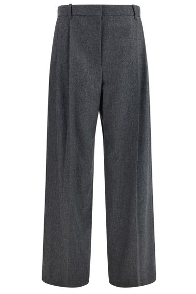 Khaite Pleated Straight-Leg Trousers