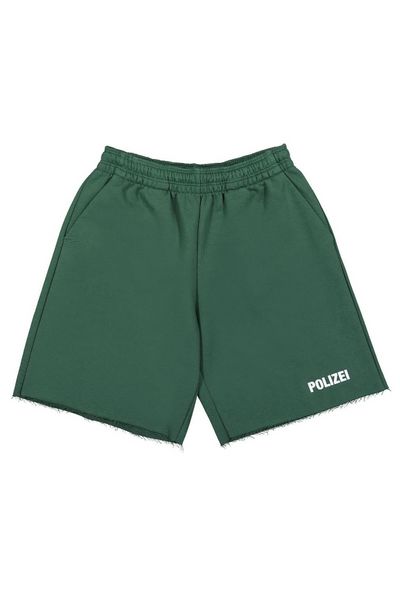Vetements Logo Printed Frayed Edge Shorts