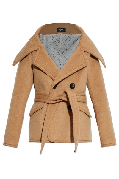 Dsquared2 Double-Breasted Belted Coat