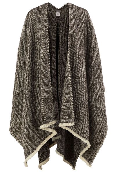 Brunello Cucinelli Herringbone Oversized Cape