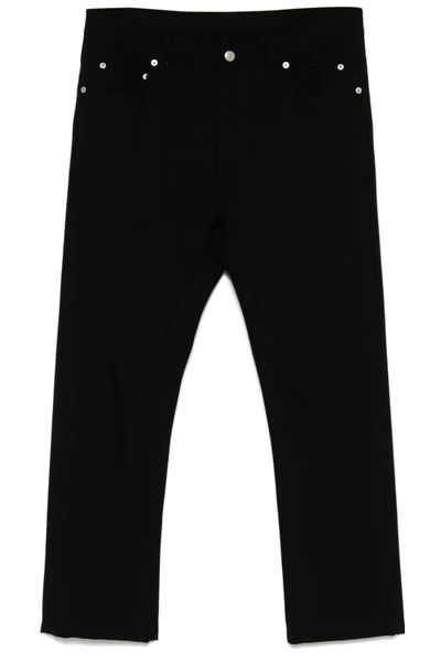 Rick Owens Detroit Cut Button Detailed Pants