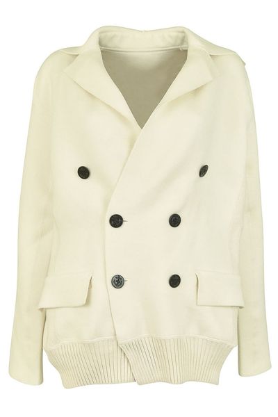 Sacai Double-Breasted Hooded Coat