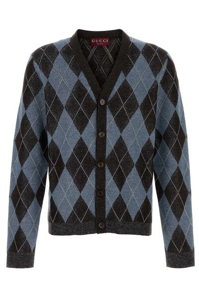 Gucci Argyle Knit Cardigan