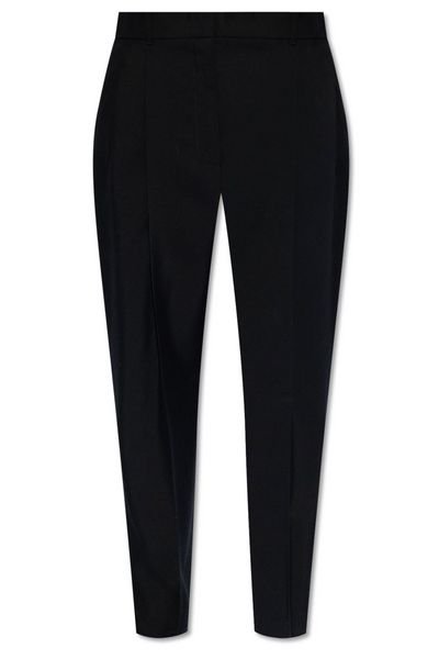 Alexander McQueen Pleat Front Tapered-Leg Trousers