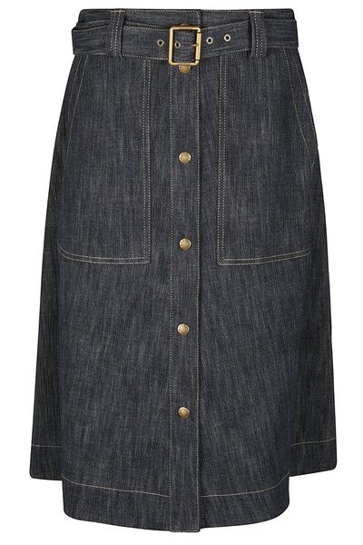 Moncler Buckled Button Detailed Skirt