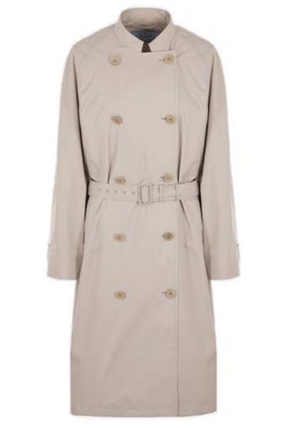 Prada Double-Breasted Belted Trench Coat