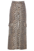 Ganni Leopard Printed Straight Leg Jeans