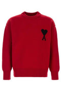 AMI Paris De Coeur Logo Intarsia-Knit Jumper