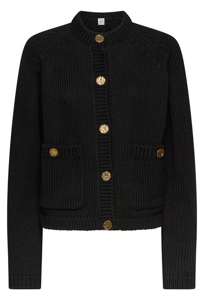 Totême Long Sleeved Chunky Knit Cardigan