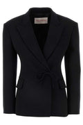 Valentino Bow Detailed Straight Hem Blazer