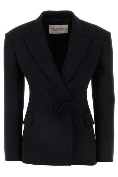 Valentino Bow Detailed Straight Hem Blazer