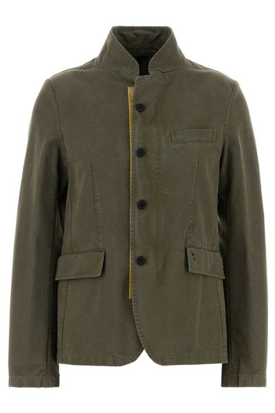 Fendi High-Neck Button-Up Jacket