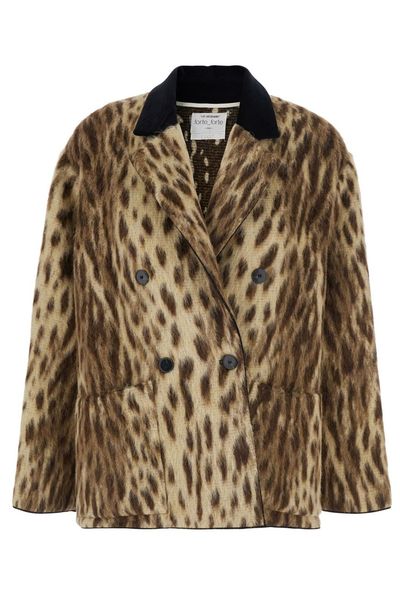 Forte Forte Royal Leopard Double-Breasted Coat