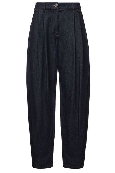 Genny Pleated High-Waist Jeans