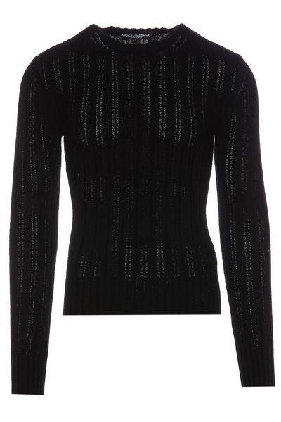 Dolce & Gabbana Long Sleeved Ribbed Knit Jumper