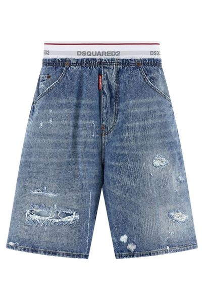 Dsquared2 Surfer Distressed Bermuda Shorts