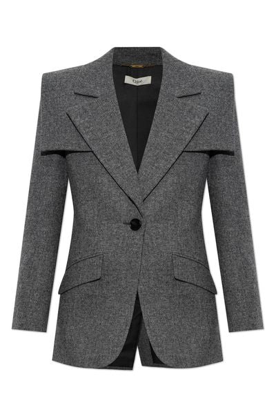 Chloé Structured Cape-Detail Blazer