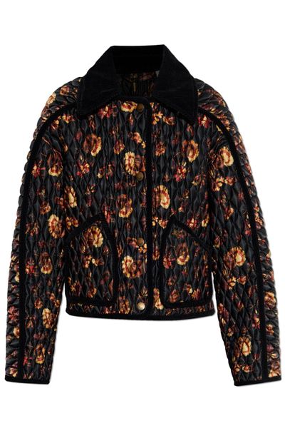 Burberry Floral Printed Quilted Jacket
