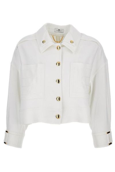 Elisabetta Franchi Gabardine Pea Coat