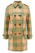 Burberry Checked Double-Breasted Coat