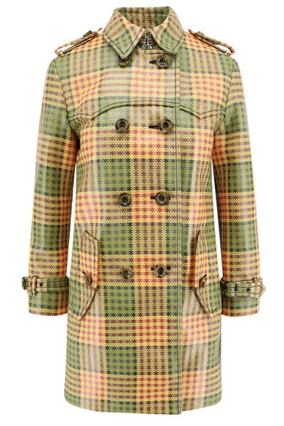 Burberry Checked Double-Breasted Coat