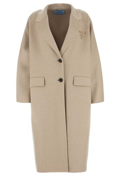 Prada Logo Printed Oversized-Fit Coat