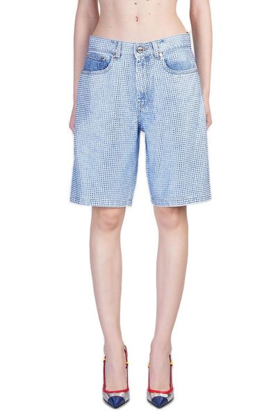 Casablanca Embellished Denim Shorts
