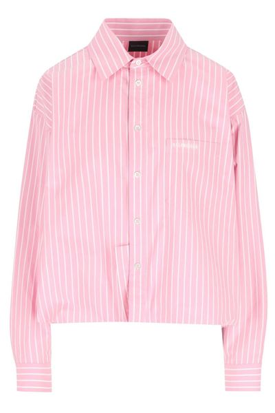 Balenciaga Pinstriped Long-Sleeved Shirt